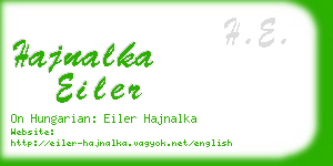 hajnalka eiler business card